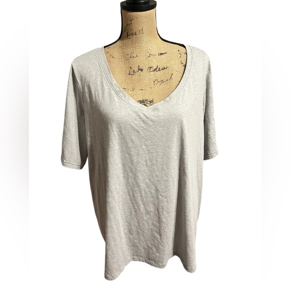 Lane Bryant Tops - Lane Bryant silver gray classic perfect sleeve tee